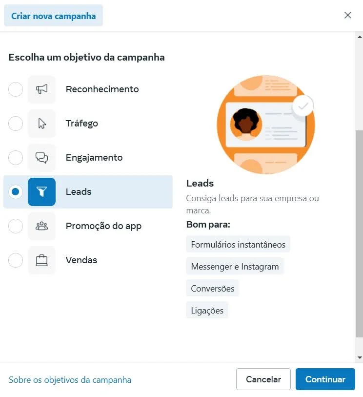 Objetivo anuncio Leads Meta Ads
