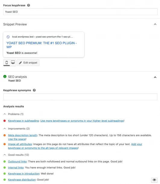 Imagem de um gráfico que representa o uso do Yoast SEO para otimizar conteúdo na plataforma WordPress, destacando boas práticas de SEO e análise de desempenho.