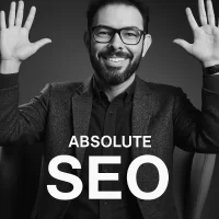 Uma montagem com o Guilherme de Bortoli, CEO da Orgânica, no meme do Marting Scorcese, onde ele fala "absolute cinema". Nesta versão, o texto na imagem é "absolute SEO".